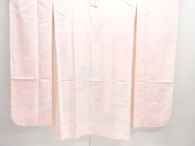 JAPANESE KIMONO / HITOE JUBAN FOR FURISODE / WOVEN FLOWER & PLANT 